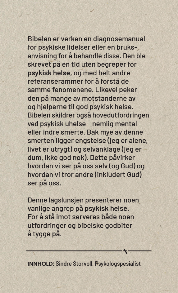 Lagslunsj - Psykisk helse